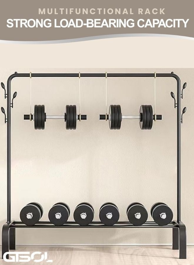 GTSOL Double Rail Clothes Rack with Wheels | Heavy Duty Metal Garment Rack with 2-Tier Shelves | Rolling Clothes Rail Storage Stand for Bedroom, Home & Office - Image 4